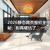 2026静态网页报价全揭秘：别再被坑了，一张表看懂真实成本（图1）