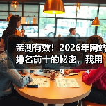 亲测有效！2026年网站排名前十的秘密，我用这5招3个月杀进首页（图4）
