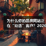 为什么你的品牌网站正在“劝退”客户?2026年最全自救指南(图3) 为什么你的品牌网站正在“劝退”客户?2026年最全自救指南(图3)