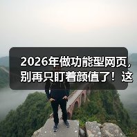 2026年做功能型网页,别再只盯着颜值了!这5个坑我替你踩过了(图4) 2026年做功能型网页,别再只盯着颜值了!这5个坑我替你踩过了(图4)