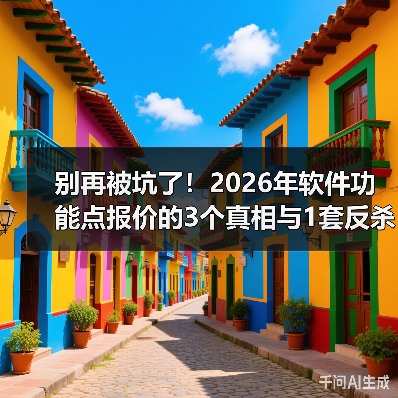 别再被坑了!2026年软件功能点报价的3个真相与1套反杀策略(图2) 别再被坑了!2026年软件功能点报价的3个真相与1套反杀策略(图2)