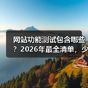 网站功能测试包含哪些？2026年最全清单，少走3年弯路（图2）
